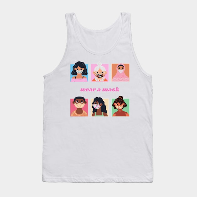 Everyone Wears A Mask - Fight Covid Campaign Tank Top by Moshi Moshi Designs